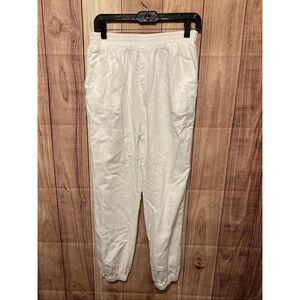 Forever 21 Large white linen pants summer flowy